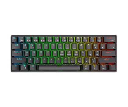 Klawiatura bezprzewodowa Royal Kludge RK61 RGB Red switch Czarna